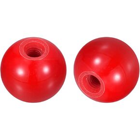 uxcell 3Pcs Threaded Ball Knobs, M8 Female Thread Phenolic Thermoset Ball Knob 30mm Dia Round Operation Ball Handles for Machine Lever Handle, Red