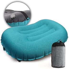 Ultralight Inflatable Camping Travel Pillow-Compressible,Inflatable Pillow for Camping,Camping Pillows,Beach Pillow,Ergonomic Inflating Pillows for Neck Support,Comfortable,Waterproof(Black)