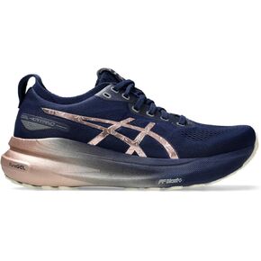 حذاء الجري GEL-KAYANO 31 بلاتينيوم للسيدات من ASICS، مقاس 6.5، أزرق فاتح/ذهبي وردي