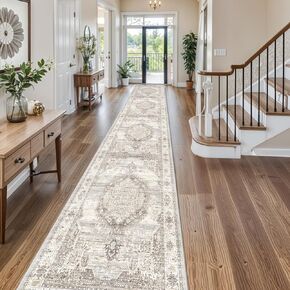 Area Rugs 9x12 Living Room：Machine Washable Rug - Soft Carpet for Bedroom - Waterproof Stain Resistant Vintage Distressed Area Rug 9'x12' Beige