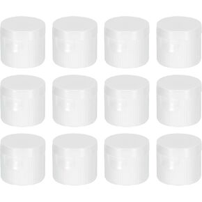 PATIKIL 20/410 Bottle Emptying Cap, 12pcs Plastic Replacement Flip It Top Dispensing Caps for Squeeze Shampoo and Lotion Bottles