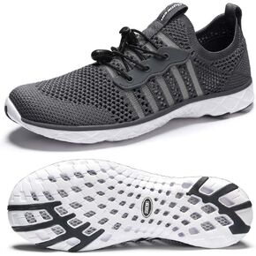 SUOKENI Women's Quick Drying Slip On Water Shoes for Beach or Water Sports LightGray.,Size:US 7.5/EU 38