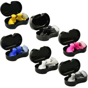 6 set Swimming Earplugs and Swimming Nose Clips, BOSOIRSOU 6 pairs Waterproof Silicone Reusable Ear & 6 pcs Nose Protector for Man Woman Swimmers Pool Bath Showering Surfing Kayaking