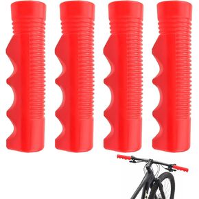 2 Pair Handlebar Grips, Non-Slip Classic Ribbed Grips, Replacement Bike Grips, PVC Handle Grip Cover Bike Grips, for Scooter E-Bike, etc