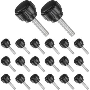 Knurled Thumb Screws, M4 Thread 15mm Thread Length, Plastic Knobs Clamping Screws - (Applications: for Sawing Machines), 20-Pieces