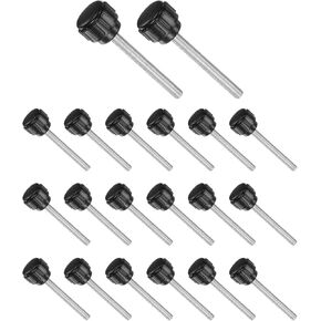 Knurled Thumb Screws, M4 Thread 40mm Thread Length, Plastic Knobs Clamping Screws - (Applications: for Sawing Machines), 20-Pieces