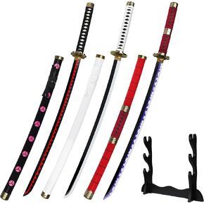 LoGest Zoro Replica Sword - Exact Replica from The Anime - Use for Arts Role Play Cosplay or Décor with Belt and Stand