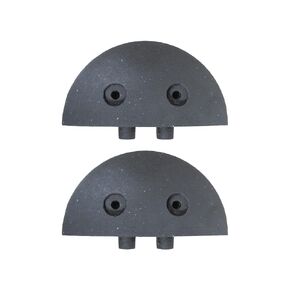 Plasticade Speed Bump End Cap, for Plasticade Rubber Speed Bumps with Standard 2.5" Height, Durable Against Chemicals and Weather, Made in The USA, Pack of 2
