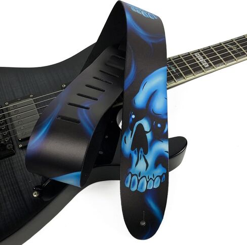 Perri's Leathers Ltd. - Guitar Strap - Direct To Leather - Jesus Fish- Adjustable - For Acoustic/Bass/Electric Guitars - Made in Canada (P25DTL-11046) in Saudi Arabia
