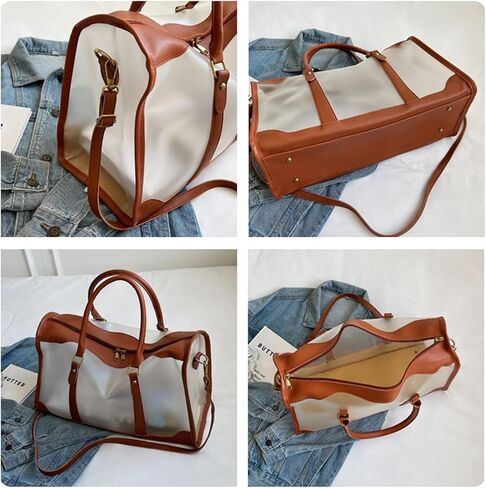 LENGO Semitransparent Travel Bag Men's Women's Sports Bag Gym Waterproof Slant Travel Bag Travel Sports Hospital Weekend Away Duffel Bag in Saudi Arabia