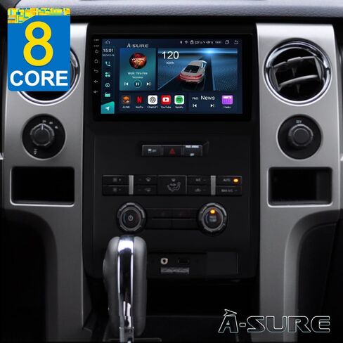 ASURE 2024 ترقية جديدة لراديو السيارة لسيارة Ford F150 2009-2012 Manual AC، 9 بوصة 4Core 2+32GB وحدة ملاحة GPS لنظام Android، Carplay Android Auto، مشغل فيديو بشاشة تعمل باللمس 1280x800 in Kuwait