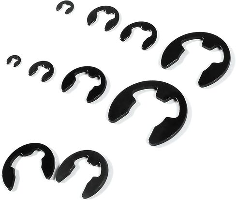 DIANN 120pcs E-Clip Assortment Kit E-Clip External Retaining Ring Assortment Set 10 Sizes M1.5-10 Circlip Snap Retainer Rings Opening Snap Ring Circlip Set in Kuwait