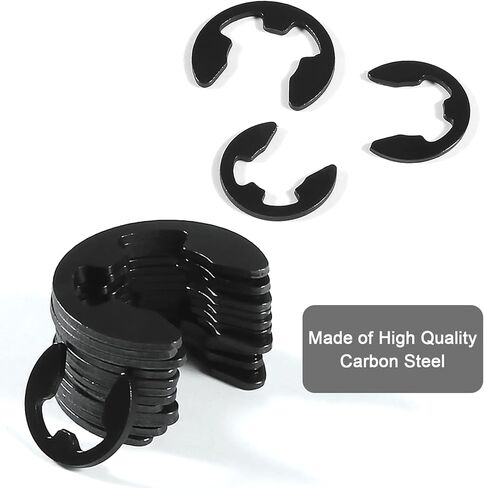 DIANN 120pcs E-Clip Assortment Kit E-Clip External Retaining Ring Assortment Set 10 Sizes M1.5-10 Circlip Snap Retainer Rings Opening Snap Ring Circlip Set in Kuwait