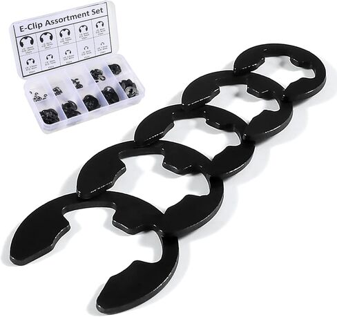 DIANN 120pcs E-Clip Assortment Kit E-Clip External Retaining Ring Assortment Set 10 Sizes M1.5-10 Circlip Snap Retainer Rings Opening Snap Ring Circlip Set in Kuwait