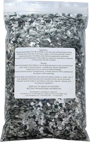 RUST BULLET - رقائق ألوان خرسانية زخرفية - قم بتخصيص طلاء الخرسانة الخاص بك - كيس 1 رطل - طلاء أسمنتي للخرسانة الخارجية - رقائق زخرفية خرسانية لون خلط الخرسانة - مزيج متخفي in Kuwait