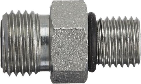 Brennan Industries FS6400-04-04-O Steel Straight O-Ring Face Seal Fitting, 9/16"-18 NPT x 7/16"-20 NPT Thread, 1/4" Male Face Seal x 1/4" Male O-Ring Boss in Saudi Arabia