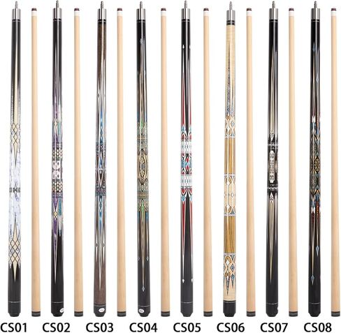 Pool Cue Stick - 58 inch Canadian Maple Billiard Pool Stick, 13mm Hard Tip 2-Piece Pool Cue Stick in Saudi Arabia