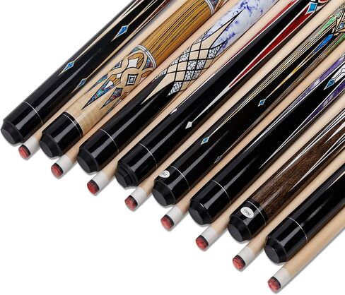 Pool Cue Stick - 58 inch Canadian Maple Billiard Pool Stick, 13mm Hard Tip 2-Piece Pool Cue Stick in Saudi Arabia