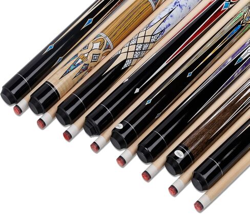Pool Cue Stick - 58 inch Canadian Maple Billiard Pool Stick, 13mm Hard Tip 2-Piece Pool Cue Stick in Kuwait