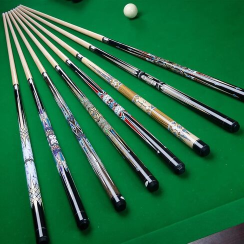 Pool Cue Stick - 58 inch Canadian Maple Billiard Pool Stick, 13mm Hard Tip 2-Piece Pool Cue Stick in Kuwait