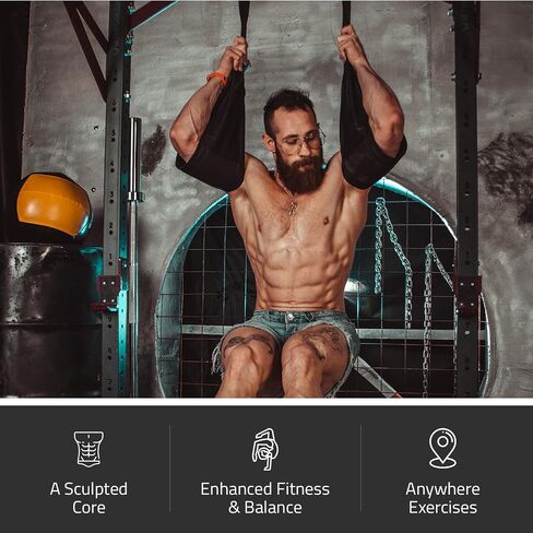 Abs Hanging Straps-Atg Pro Gear Padded & Adjustable Hanging Leg Raise Strap, ab hanging straps, Ab straps For Pull up Bar, Ab Sling Straps, Hanging Arm Straps For Abs, Pull Up Straps, Ab Workouts lift in Saudi Arabia
