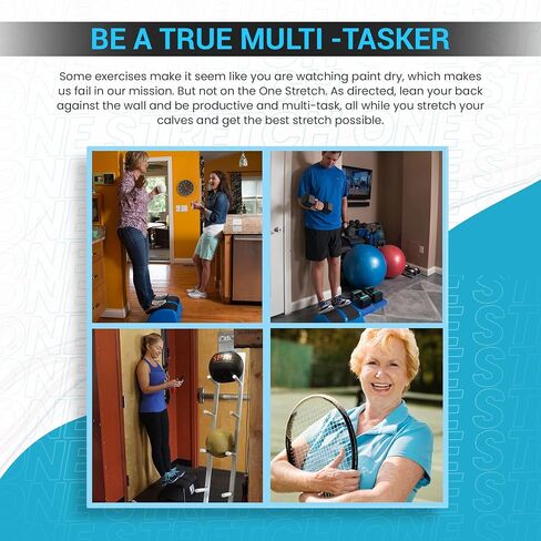 Multitask hands free while you stretch your calves for plantar fasciitis, foot pain, Achilles tendinitis, and more. Made in the USA. (Grey) in Saudi Arabia