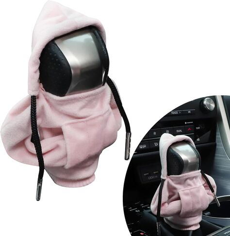 Car Shifter Knobs Cover Hoodie, Car Gear Shift Knob, Cute Hoodie for Car Gear, Automatic Shift Knobs Decoration, Car Interior Accessories (Orange) in Saudi Arabia