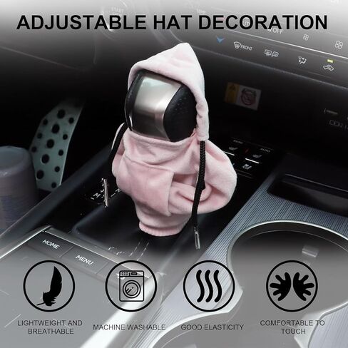 Car Shifter Knobs Cover Hoodie, Car Gear Shift Knob, Cute Hoodie for Car Gear, Automatic Shift Knobs Decoration, Car Interior Accessories (Orange) in Saudi Arabia