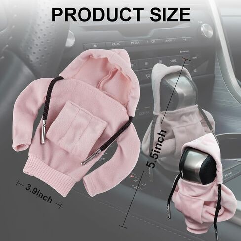 Car Shifter Knobs Cover Hoodie, Car Gear Shift Knob, Cute Hoodie for Car Gear, Automatic Shift Knobs Decoration, Car Interior Accessories (Orange) in Saudi Arabia