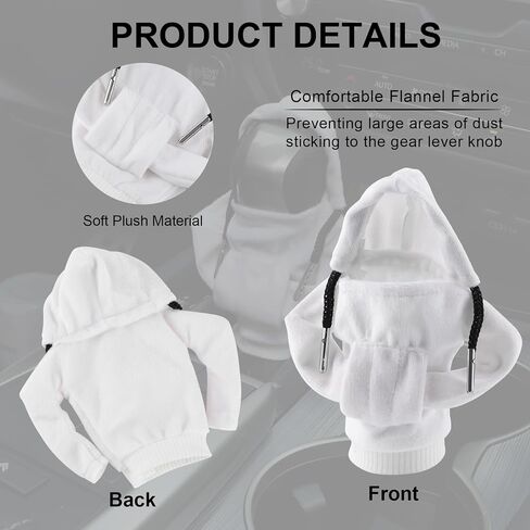 Car Shifter Knobs Cover Hoodie, Car Gear Shift Knob, Cute Hoodie for Car Gear, Automatic Shift Knobs Decoration, Car Interior Accessories (Orange) in Saudi Arabia