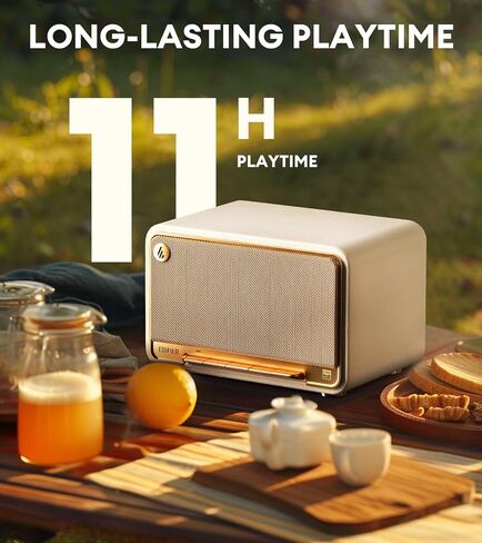 Edifier D32 Tabletop Wireless Speaker, Hi-Res Audio, LDACAACALAC, Bluetooth V5.3, 60W (RMS), 2.1 Acoustic Architecture, Full Digital Signal Process, 11h Playtime, APP Control, Black Walnut in Saudi Arabia