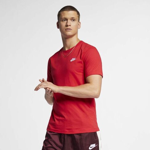 Nike Men's Sportswear Club T-Shirt (US, Alpha, XX-Large, Regular, Regular, Guava Ice/White) in Saudi Arabia