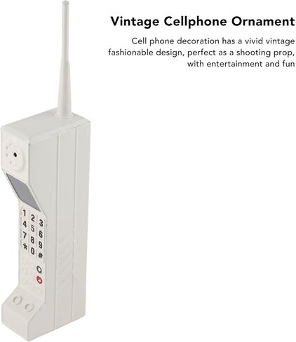 Ejoyous Retro Cellphone Model, Old Fashioned Cell Phone Model Ornament Brick Cell Phone Ornament Prop Phone for Home Stage Decor Party Decorations Props (White) in Saudi Arabia