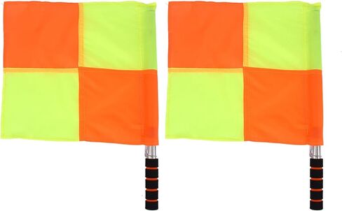 Chequered Flag With Storage Bag Signaling Flag For Sports Match Soccer Football Hockey Training 2pcs in Kuwait