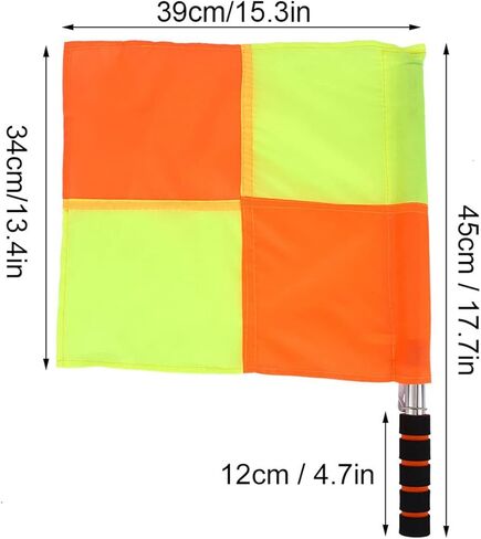 Chequered Flag With Storage Bag Signaling Flag For Sports Match Soccer Football Hockey Training 2pcs in Kuwait