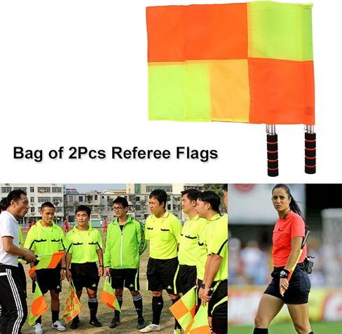 Chequered Flag With Storage Bag Signaling Flag For Sports Match Soccer Football Hockey Training 2pcs in Kuwait