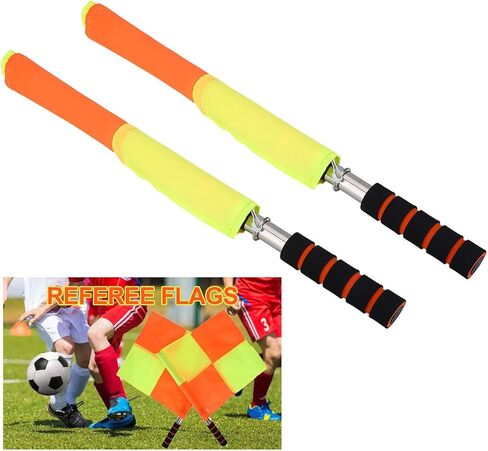 Chequered Flag With Storage Bag Signaling Flag For Sports Match Soccer Football Hockey Training 2pcs in Kuwait