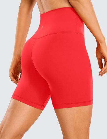CRZ YOGA Womens ButterLuxe Biker Shorts 6 Inches - High Waisted Workout Running Volleyball Spandex Yoga Shorts in Kuwait