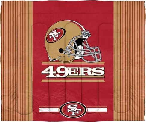 مجموعة لحاف وشام من Northwest NFL San Francisco 49ers، مقاس King، أمان، ألوان الفريق in Saudi Arabia