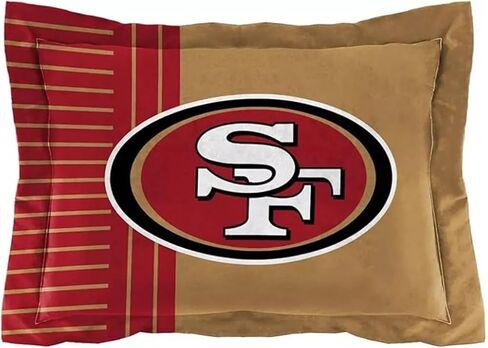 مجموعة لحاف وشام من Northwest NFL San Francisco 49ers، مقاس King، أمان، ألوان الفريق in Saudi Arabia