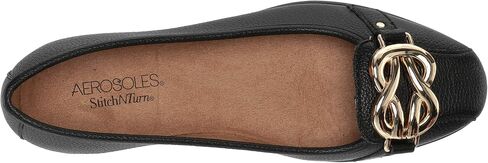 Aerosoles Women's Big Bet Ballet Flat, Soft Gold PU, 9 Wide in Saudi Arabia