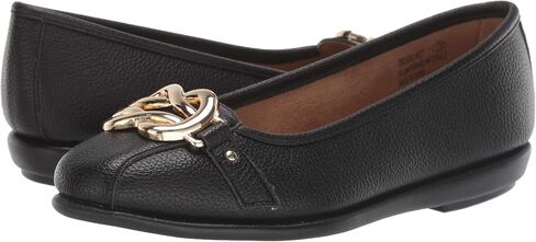 Aerosoles Women's Big Bet Ballet Flat, Soft Gold PU, 9 Wide in Saudi Arabia