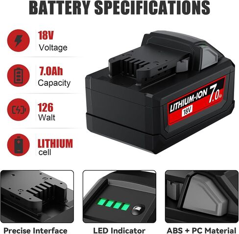 7.0Ah 12V استبدال البطارية لبطارية ميلووكي M12 ليثيوم 48-11-2401 48-11-2412 48-11-2411 48-11-2420 48-11-2410 أدوات لاسلكية 2 حزمة in Saudi Arabia