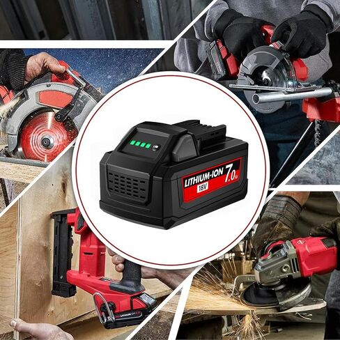7.0Ah 12V استبدال البطارية لبطارية ميلووكي M12 ليثيوم 48-11-2401 48-11-2412 48-11-2411 48-11-2420 48-11-2410 أدوات لاسلكية 2 حزمة in Saudi Arabia