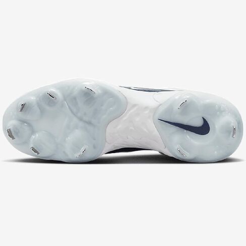 Nike Men's Alpha Huarache Elite 4 Mid Baseball Cleats (9.5 US, White & Black) in Saudi Arabia