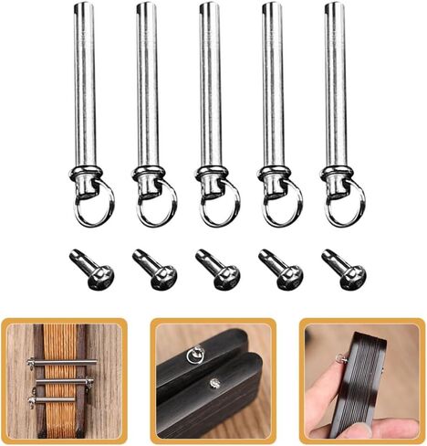 Folding Hand Fan Axle Rivet Nail and Nut Repair Kit 5 Sets 22mm Hand Fan Shaft Rivets Replacement Fastener for Handmade Bamboo Paper Fan Accessories in Saudi Arabia