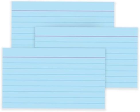 School Smart Heavyweight Ruled Index Cards - 5 x 8 inches - Pack of 100 - Canary in Saudi Arabia