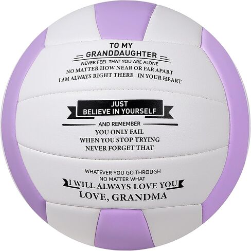SYNGUCK Size 5 Volleyball Gift for Granddaughter Birthday Presents from Grandma Grandpa Personalized Indoor Outdoor Volleyball Ball,Engraved Volleyball Official (Without Pump) in Saudi Arabia