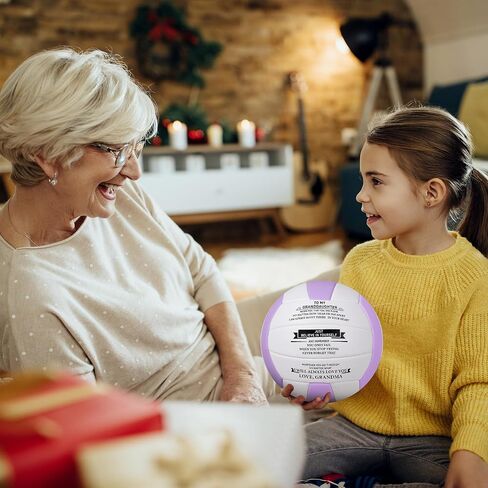 SYNGUCK Size 5 Volleyball Gift for Granddaughter Birthday Presents from Grandma Grandpa Personalized Indoor Outdoor Volleyball Ball,Engraved Volleyball Official (Without Pump) in Saudi Arabia