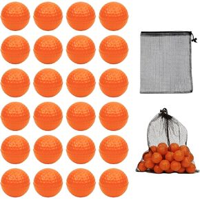 24 Pack Practice Golf Balls,41mm Foam Golf Balls, Realistic Feel and Long Lasting Limited Fligh Practice Golf Balls for Backyard, Soft Golf Balls for Indoor or Outdoor
